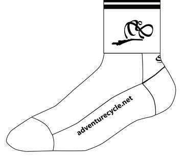 Adventure Cycle SOS Sock-white